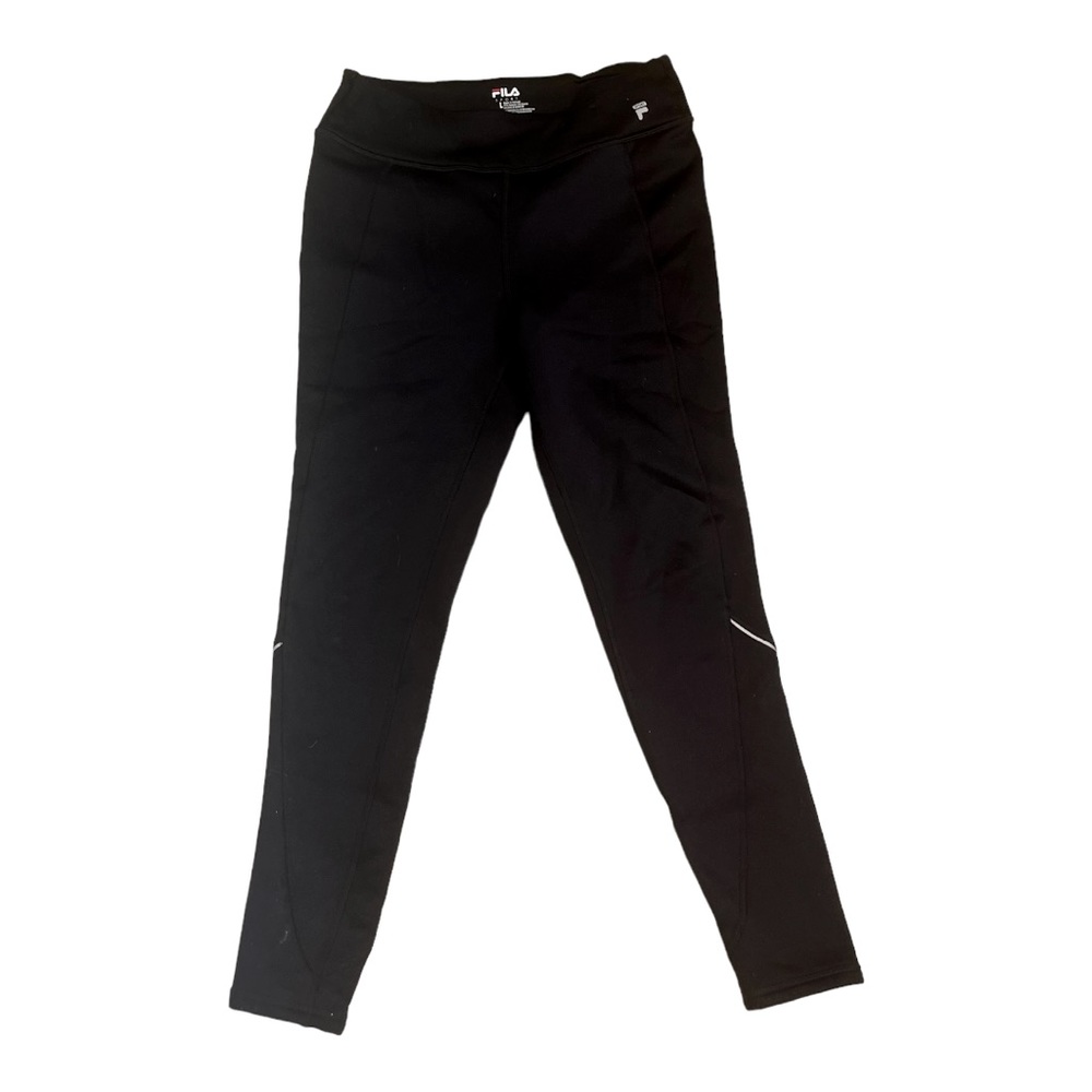 Fila Fleece Lined Warm Leggings Black Women’s Size L Athleisure